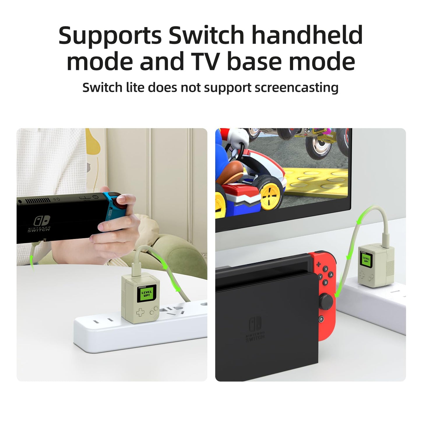 JEMDO 33W GaN Charging Set for Switch, Mobile Phone, Tablet Fast Charging Game Accessories Gift Creative Ornament