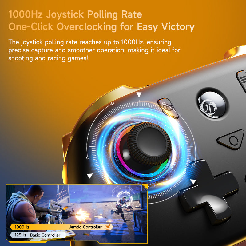 Mando inalámbrico para juegos JEMDO Black Tortoise