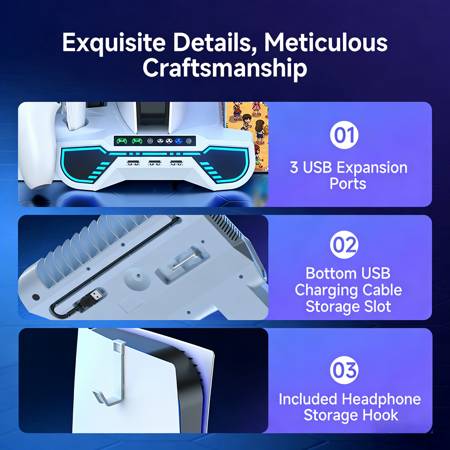 Jemdo PS5 All-in-One Charging & Cooling Dock