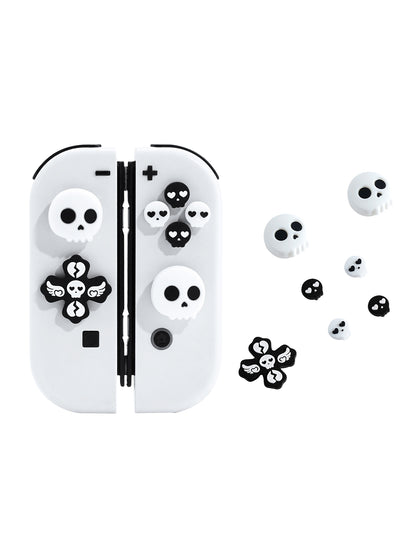 JEMDO Switch Thumb Grip Caps Cross Button Caps Set|Skull