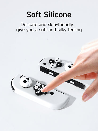 JEMDO Switch Thumb Grip Caps Cross Button Caps Set|Skull