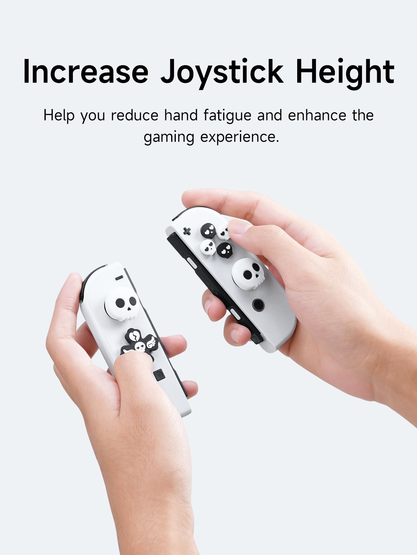 JEMDO Switch Thumb Grip Caps Cross Button Caps Set|Skull