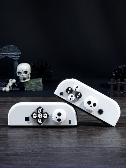 JEMDO Switch Thumb Grip Caps Cross Button Caps Set|Skull