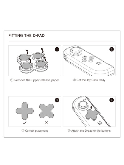 JEMDO Switch Thumb Grip Caps Cross Button Caps Set|Skull