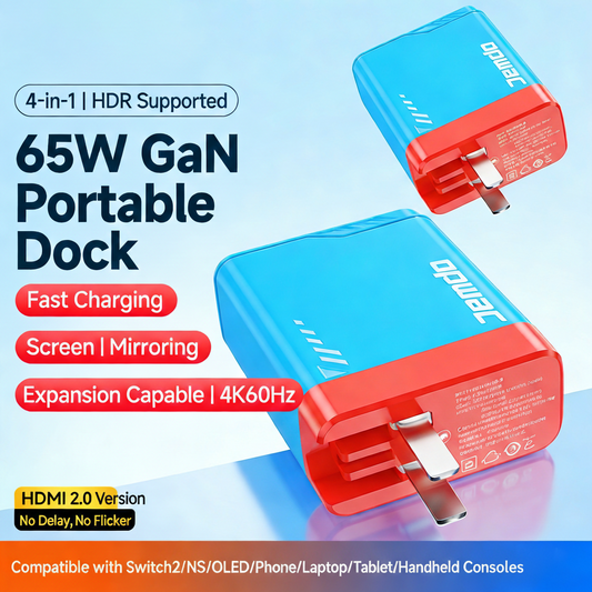 Jemdo 4-in-1 65W Portable Dock for Switch NS1/NS2