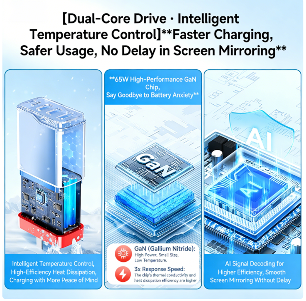 Jemd2o 4-in-1 65W Portable Dock for Switch NS1/NS