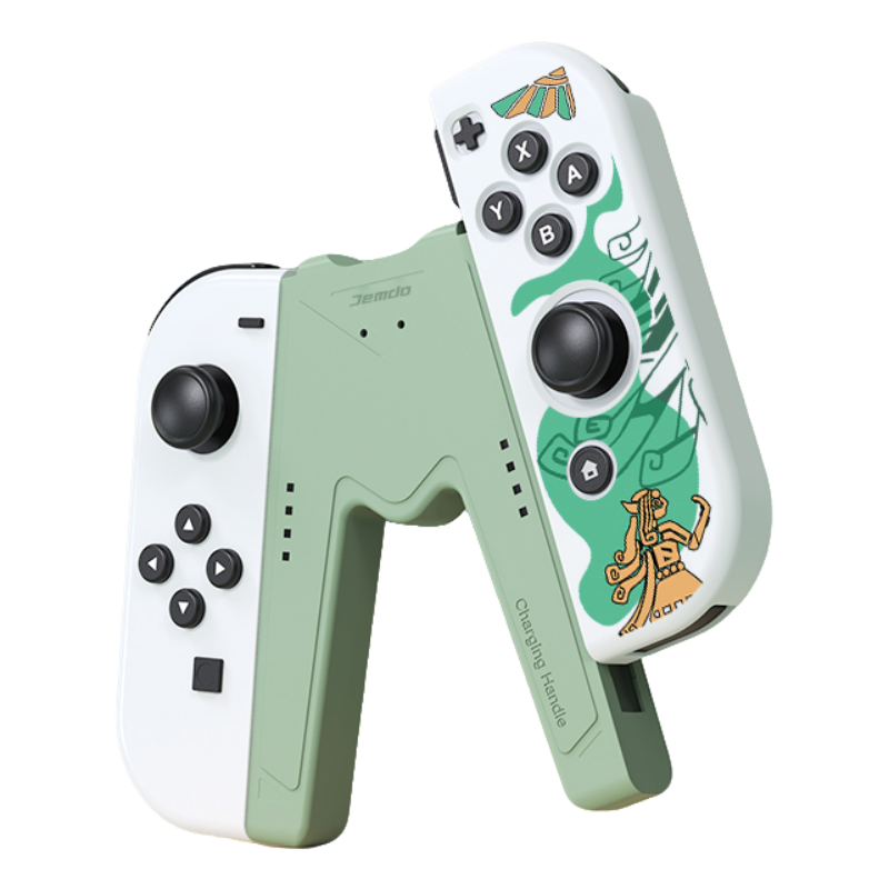 JEMDO Magnetic Joycon Charger Grip Compatible with Nintendo Switch 2 Only – LED Charging Grip for Switch 2 Joycon, USB-A to Type-C Charging Cable included - Black