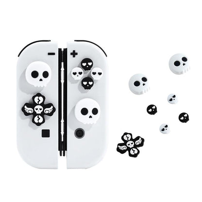 Juego de tapas de botones cruzados con agarre para el pulgar de interruptores JEMDO | Calavera