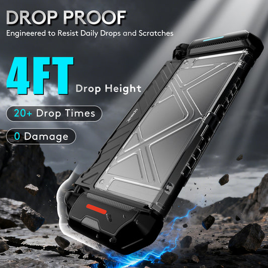 Jemdo All-in-One Protective Case for Switch 2 - Detachable Design, Dockable & with Game Card Storage