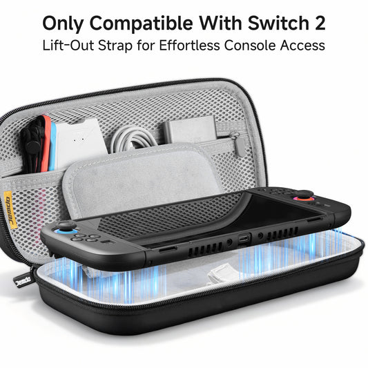 Jemdo Carrying Case for Nintendo Switch 2 - Large Capacity, Shockproof & Portable Gaming Accessory