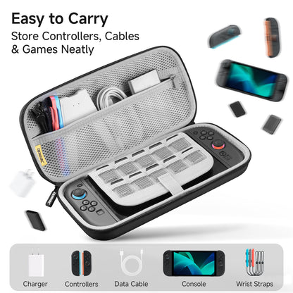 Jemdo Carrying Case for Nintendo Switch 2 - Large Capacity, Shockproof & Portable Gaming Accessory