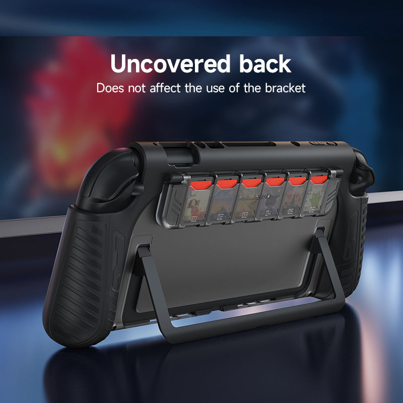 JEMDO Switch 2 Protective Case Integrated Handle Heightened Anti-Fall Hard Case Compatible with Dock Base Card Storage Game Accessories