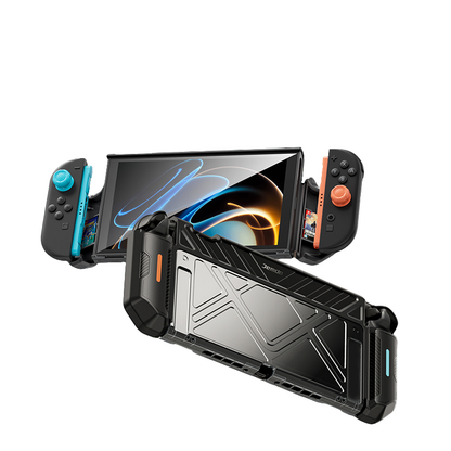 JEMDO Switch 2 Protective Case Integrated Handle Heightened Anti-Fall Hard Case Compatible with Dock Base Card Storage Game Accessories