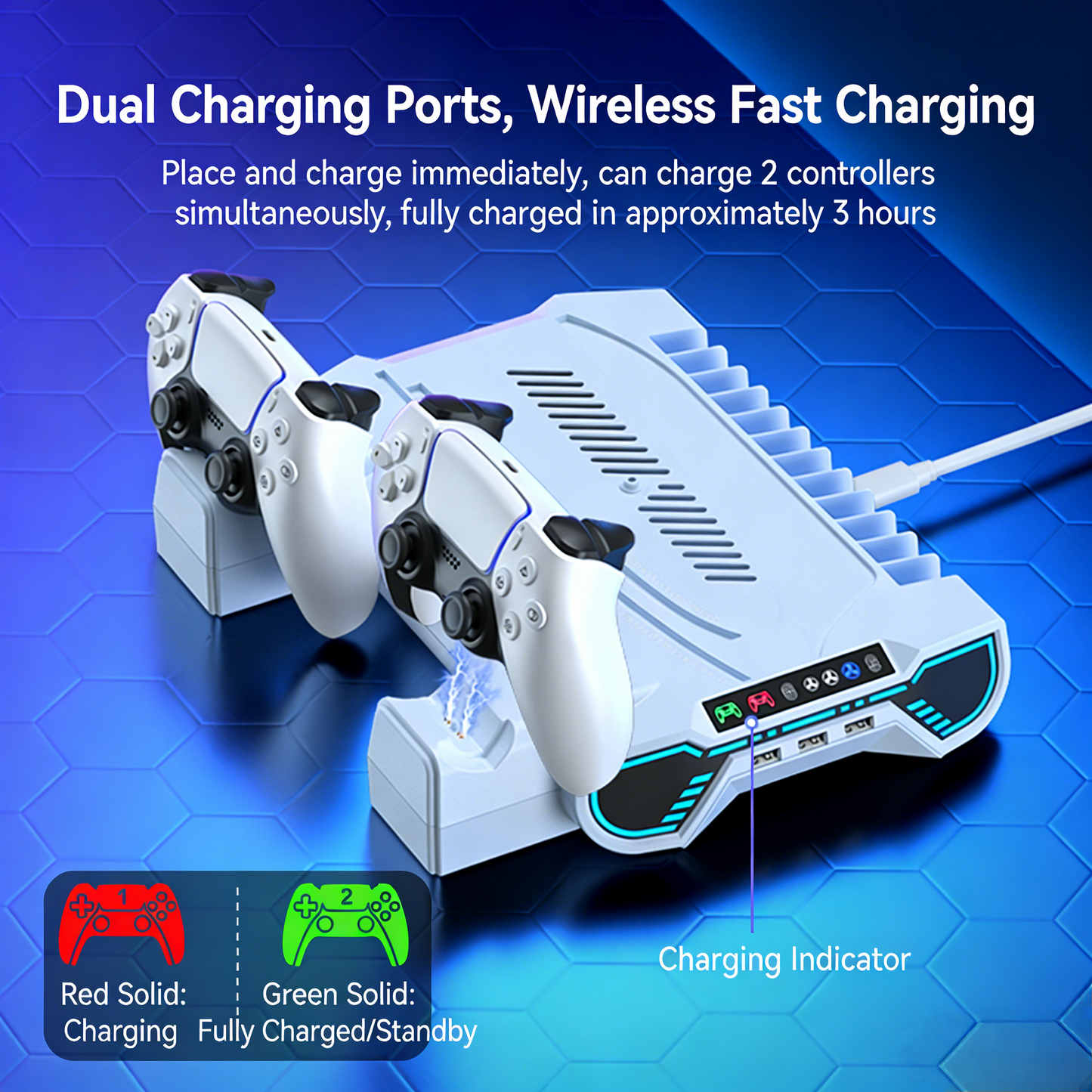Jemdo PS5 All-in-One Charging & Cooling Dock