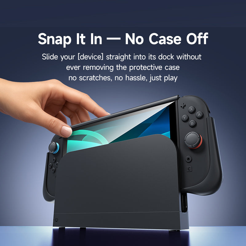 JEMDO Switch 2 Protective Case Integrated Handle Heightened Anti-Fall Hard Case Compatible with Dock Base Card Storage Game Accessories