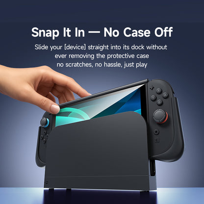 JEMDO Switch 2 Protective Case Integrated Handle Heightened Anti-Fall Hard Case Compatible with Dock Base Card Storage Game Accessories