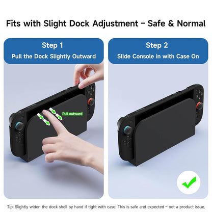 JEMDO Switch2 Protective Case Anti-Drop Transparent Soft TPU Cover for Nintendo 2025 Release Durable Shockproof Protection