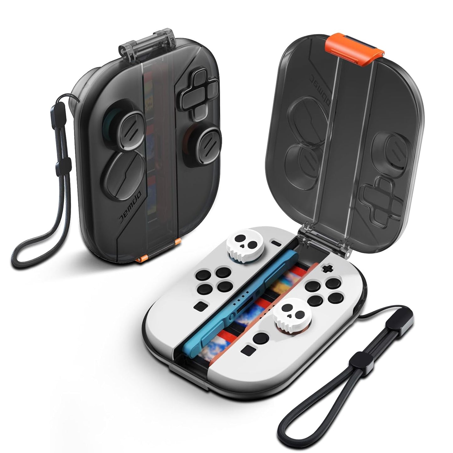 JEMDO Slim Protective Carrying Case for Nintendo Switch 2 Only, Shockproof, Dustproof & Portable Hard Shell, Travel Cover with Raised Joystick Guard, Charge-Through Port, Secure Lock & Wrist Strap