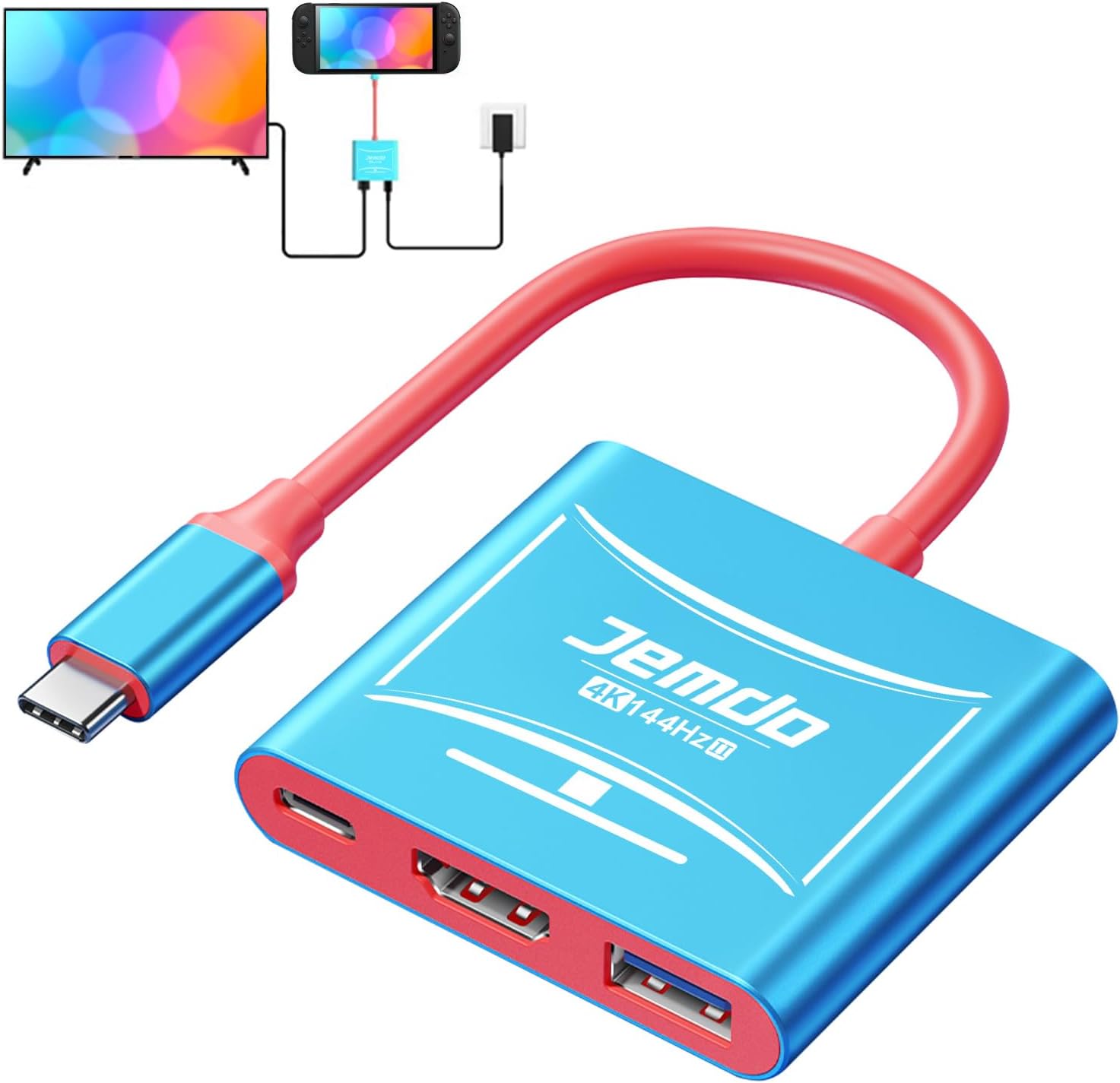 Switch 2 HDMI Adapter Dock Station(3 Ports),4K144Hz – Jemdo Online