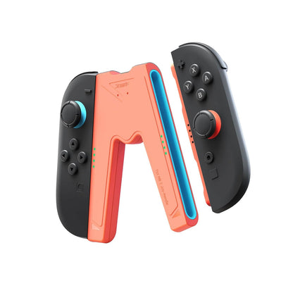 JEMDO Magnetic Joycon Charger Grip Compatible with Nintendo Switch 2 Only – LED Charging Grip for Switch 2 Joycon, USB-A to Type-C Charging Cable included - Black