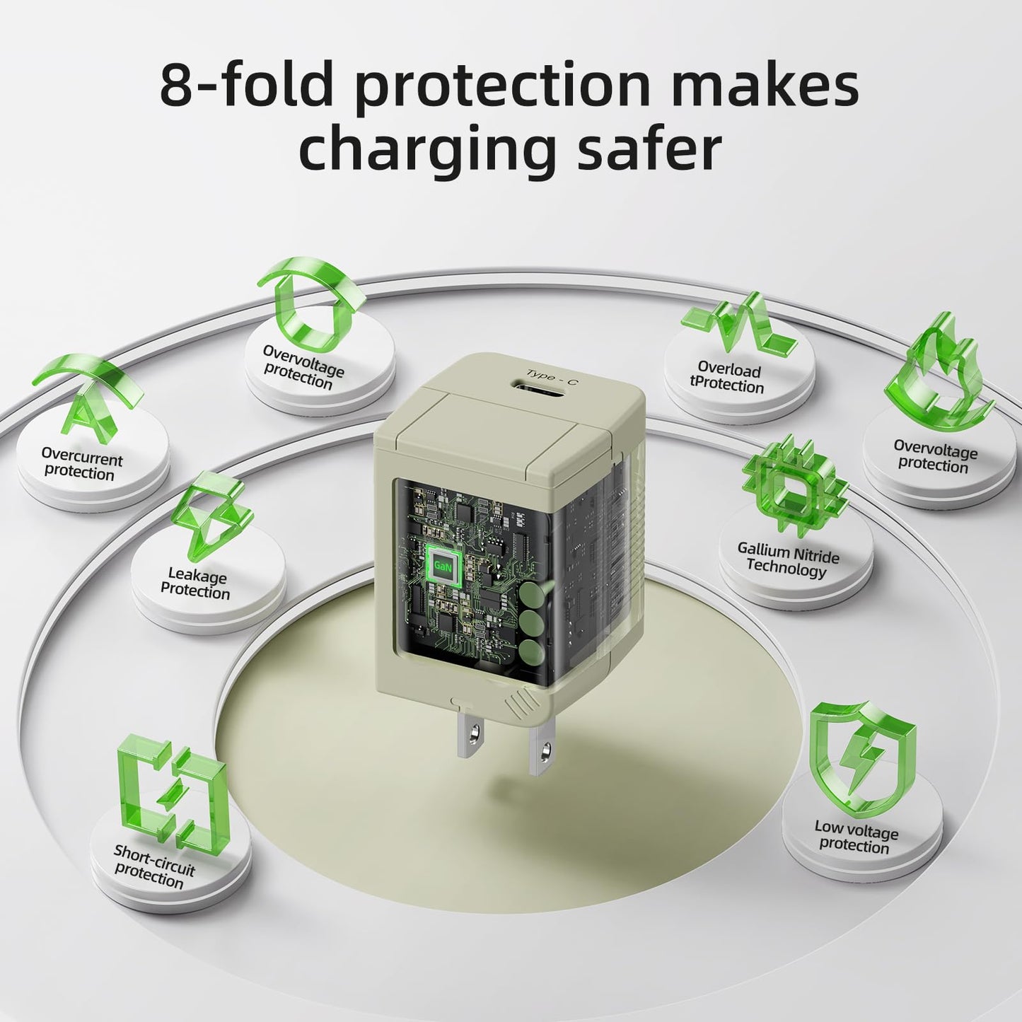 JEMDO 33W GaN Charging Set for Switch, Mobile Phone, Tablet Fast Charging Game Accessories Gift Creative Ornament