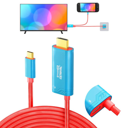 JEMDO Switch Conversion Cable Portable HDMl AdapterCompatible with Nintendo Switch2 NS/OLED, USB C tO HDMICable Replaces The Original Switch Dock for TV ScreenMirroring, Convenient for Travel, 4K HD, 2m
