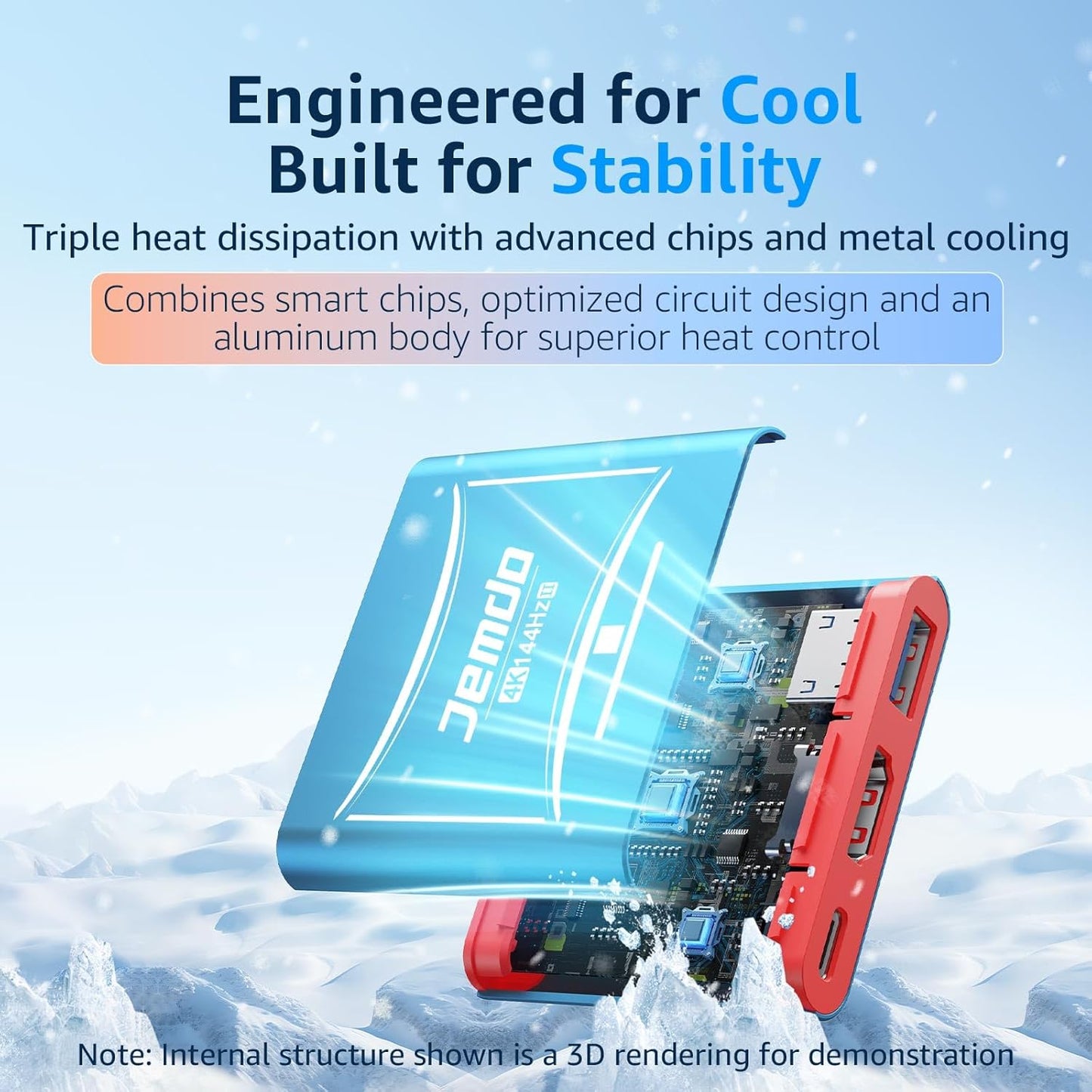 JEMDO Portable USB C to HDMI Adapter for Nintendo Switch 2/OLED/NS/Steam Deck/MacBook Pro Air/iPad Pro/USBC Port Phone, Slim TV Dock Station