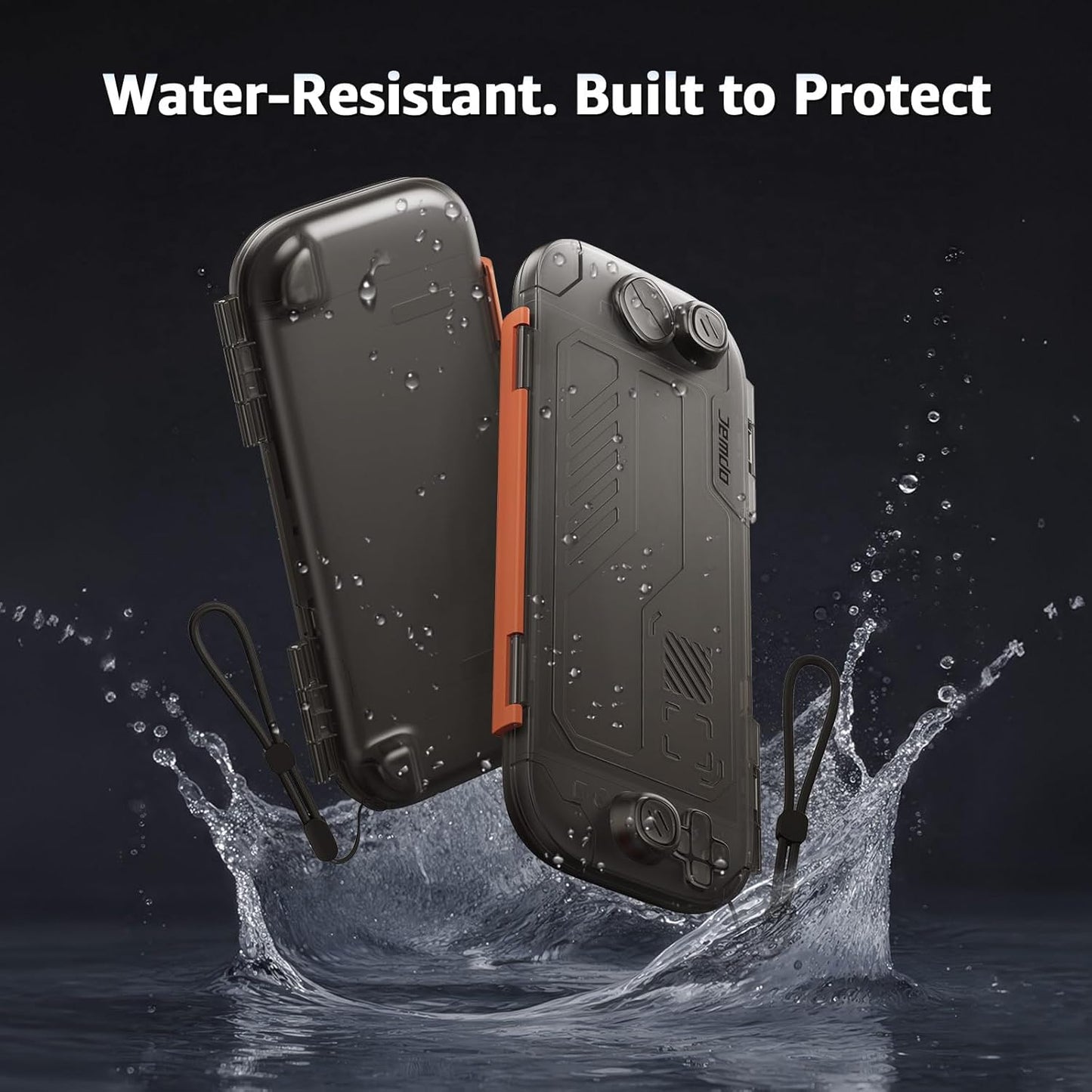 JEMDO Slim Protective Carrying Case for Nintendo Switch 2 Only, Shockproof, Dustproof & Portable Hard Shell, Travel Cover with Raised Joystick Guard, Charge-Through Port, Secure Lock & Wrist Strap