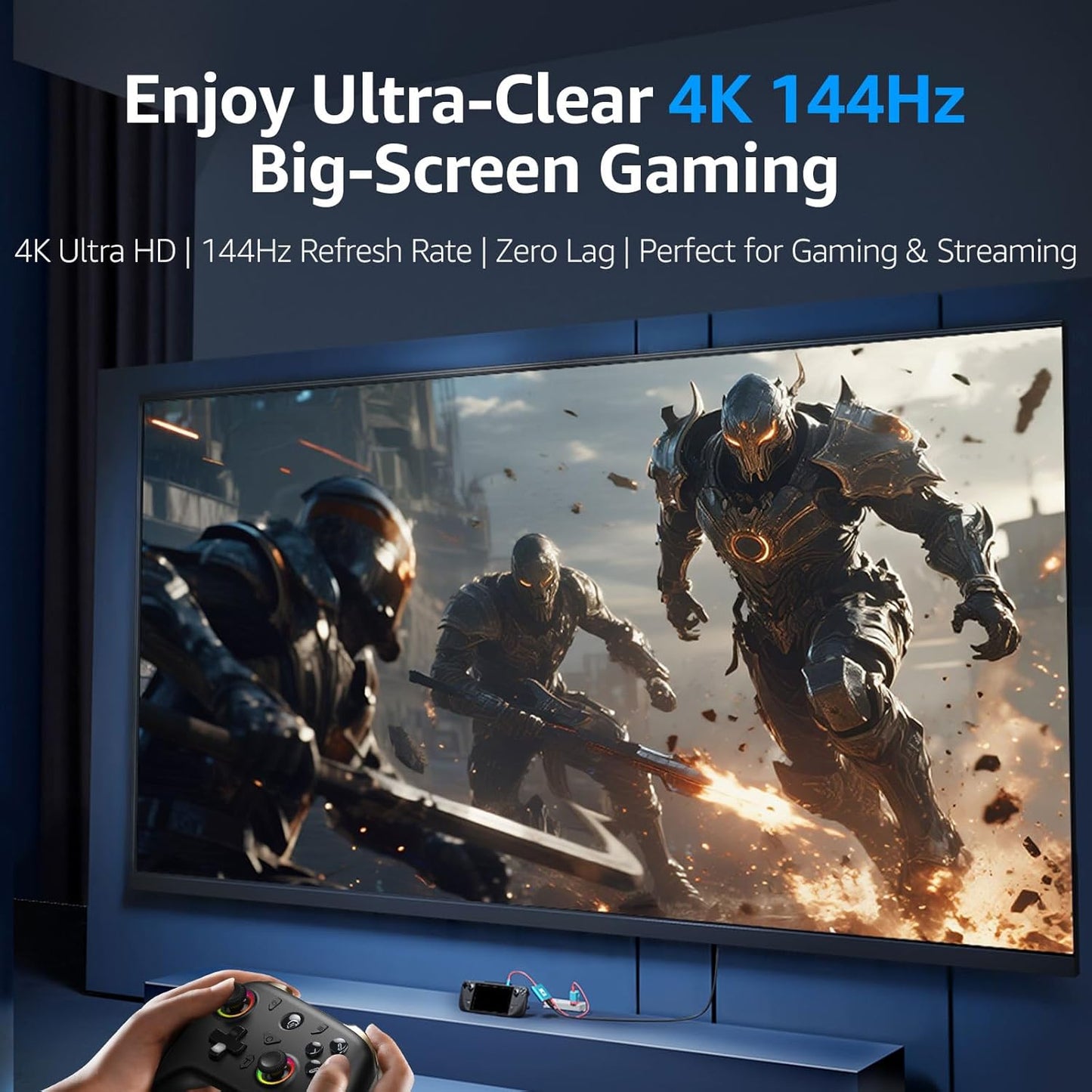 JEMDO Portable USB C to HDMI Adapter for Nintendo Switch 2/OLED/NS/Steam Deck/MacBook Pro Air/iPad Pro/USBC Port Phone, Slim TV Dock Station