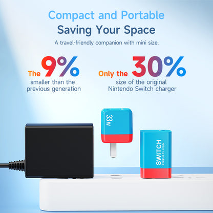 JEMDO 33W GaN Charging Kit for Switch, Mobile Phone, Tablet Fast Charging Game Accessories with 1m Data Cable