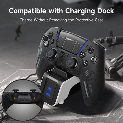 JEMDO PS5 handle protective case silicone full package anti-slip, anti-sweat and anti-oil full package game accessories peripheral Gaming Controllers Universal Controller Black Grip