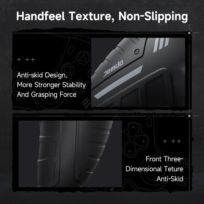 JEMDO PS5 handle protective case silicone full package anti-slip, anti-sweat and anti-oil full package game accessories peripheral Gaming Controllers Universal Controller Black Grip