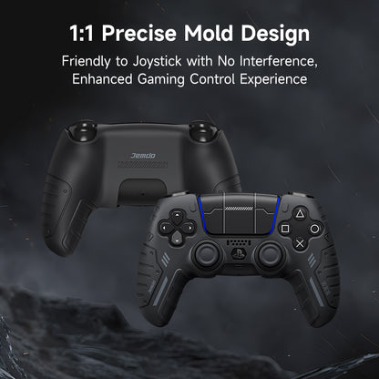 JEMDO PS5 handle protective case silicone full package anti-slip, anti-sweat and anti-oil full package game accessories peripheral Gaming Controllers Universal Controller Black Grip