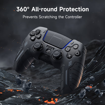 JEMDO PS5 handle protective case silicone full package anti-slip, anti-sweat and anti-oil full package game accessories peripheral Gaming Controllers Universal Controller Black Grip