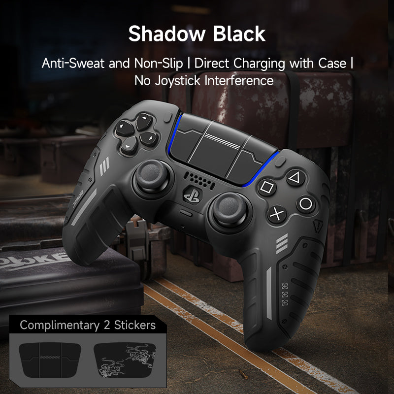 JEMDO PS5 handle protective case silicone full package anti-slip, anti-sweat and anti-oil full package game accessories peripheral Gaming Controllers Universal Controller Black Grip