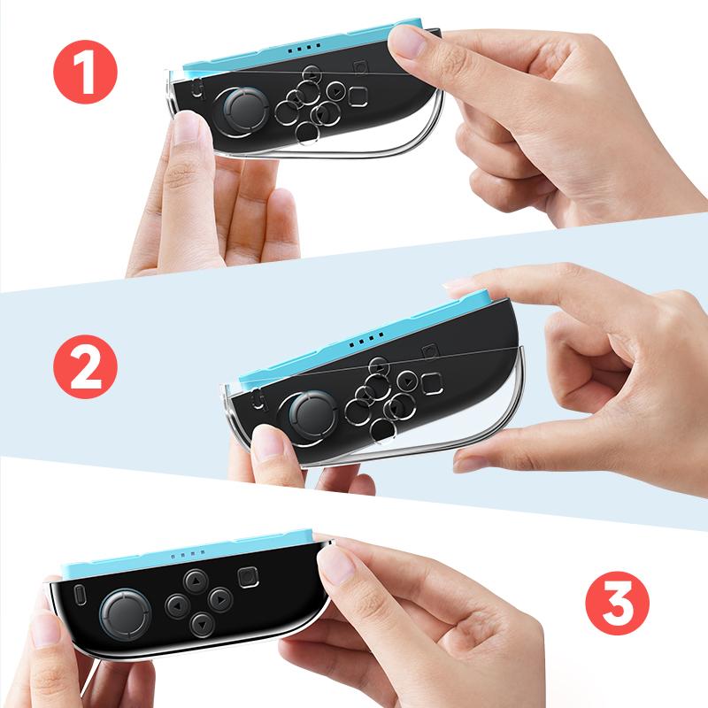 JEMDO Switch2 Protective Case Anti-Drop Transparent Soft TPU Cover for Nintendo 2025 Release Durable Shockproof Protection