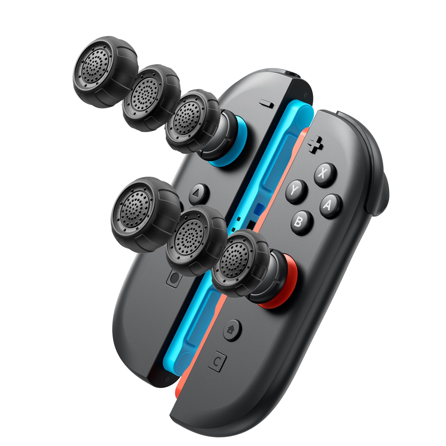 Jemdo Thumb Grip Covers for Switch 2/Switch Pro Controllers - Thickened & Raised Gaming Accessory