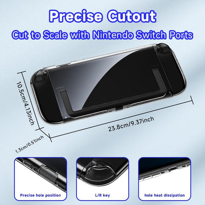 JEMDO Switch2 Protective Case Anti-Drop Transparent Soft TPU Cover for Nintendo 2025 Release Durable Shockproof Protection