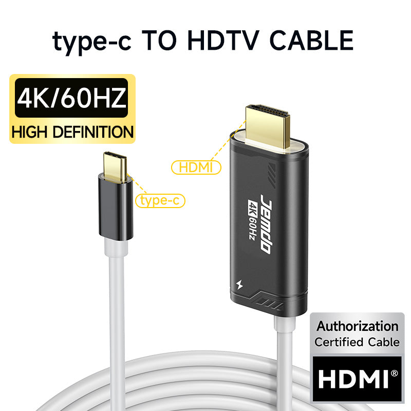 JEMDO Switch Conversion Cable Portable HDMl AdapterCompatible with Nintendo Switch2 NS/OLED, USB C tO HDMICable Replaces The Original Switch Dock for TV ScreenMirroring, Convenient for Travel, 4K HD, 2m
