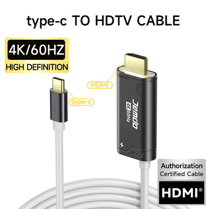 JEMDO Switch Conversion Cable Portable HDMl AdapterCompatible with Nintendo Switch2 NS/OLED, USB C tO HDMICable Replaces The Original Switch Dock for TV ScreenMirroring, Convenient for Travel, 4K HD, 2m